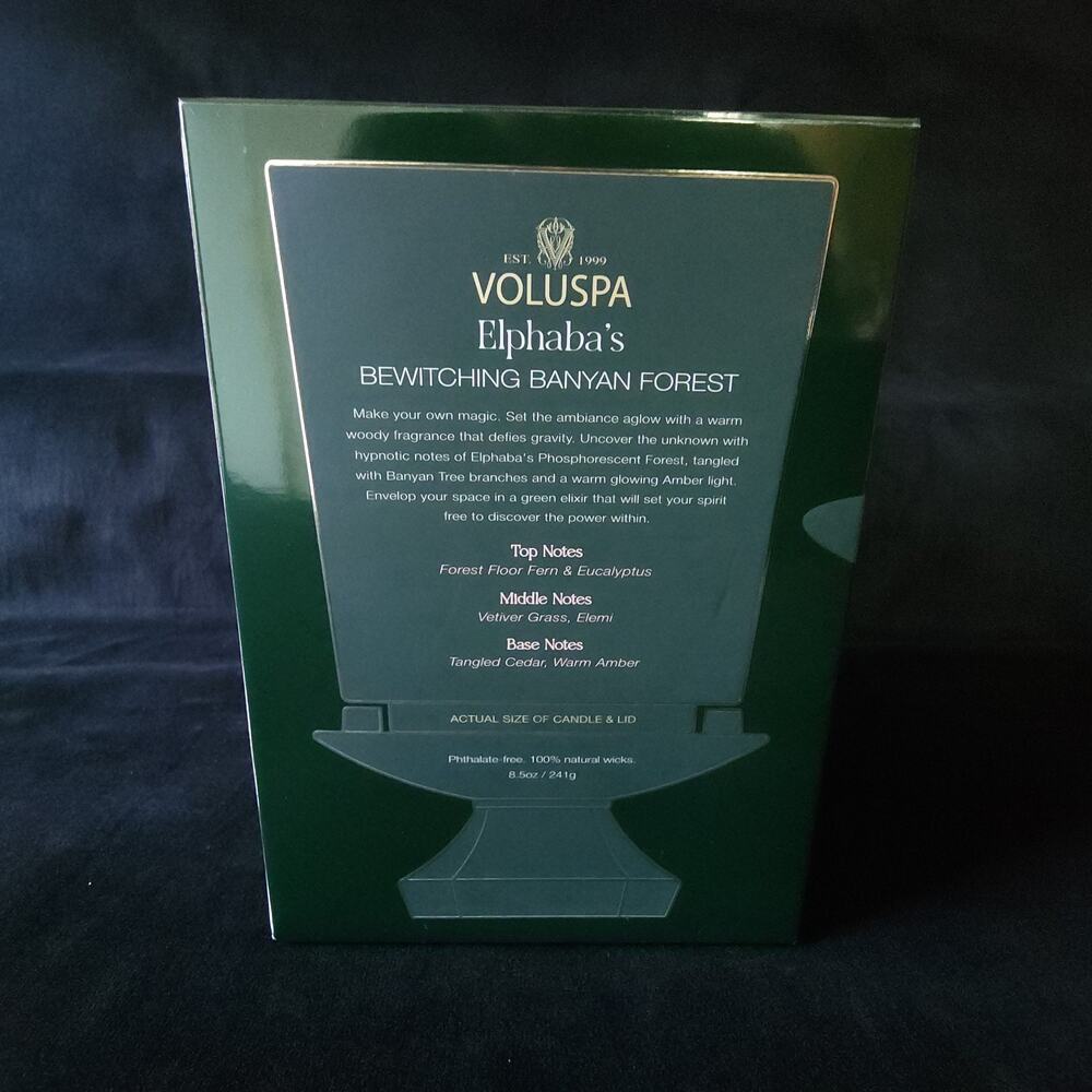 Voluspa Elphaba Wicked Collab Bewitching Banyan Forest Candle 8.50z / 241g NEW - Picture 9 of 11